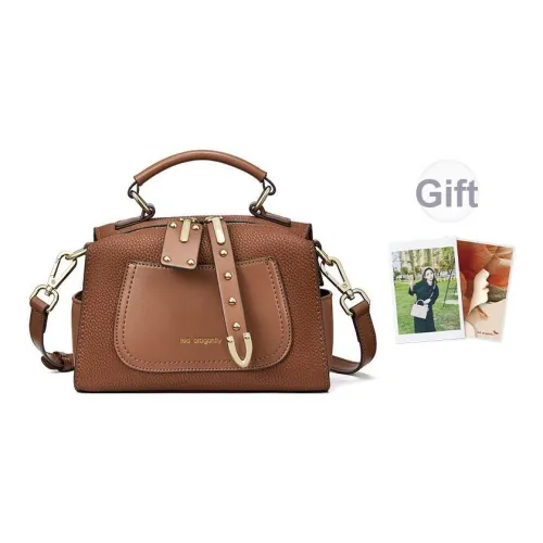 RED DRAGONFLY Корова Кожа Сумка Стандартная Женская Коричневый Экрю Серый