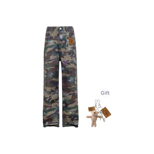 HOKLV SS25 Джинсы Унисекс Камуфляж