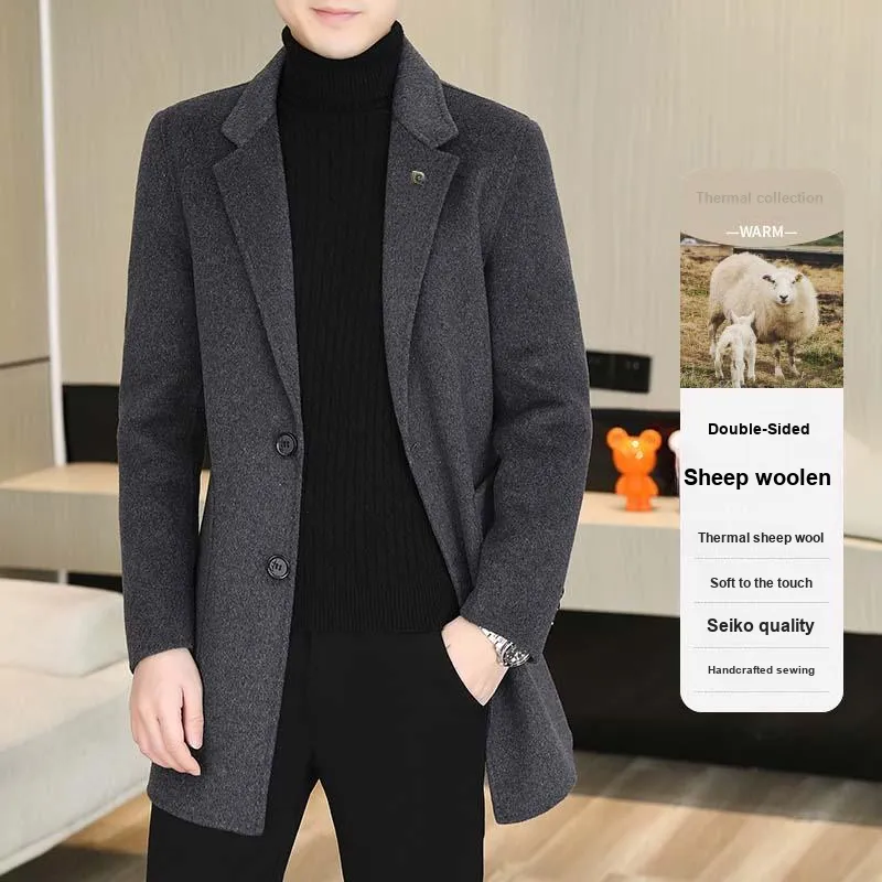 PIERRE CARDIN Woolen Coat Men's-17
