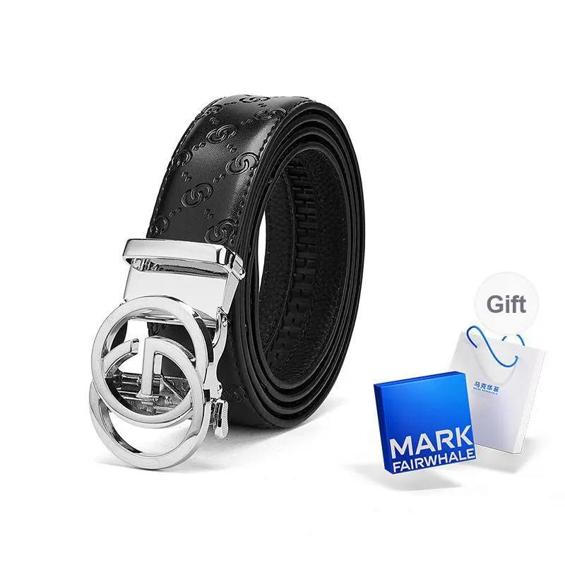 FAIRWHALE Cow Split Leather Leather Belts Men's Multicolor Width 3.5CM-4