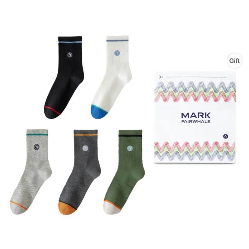FAIRWHALE Knee High Socks Unisex Shopping Bag 5 Pack-12