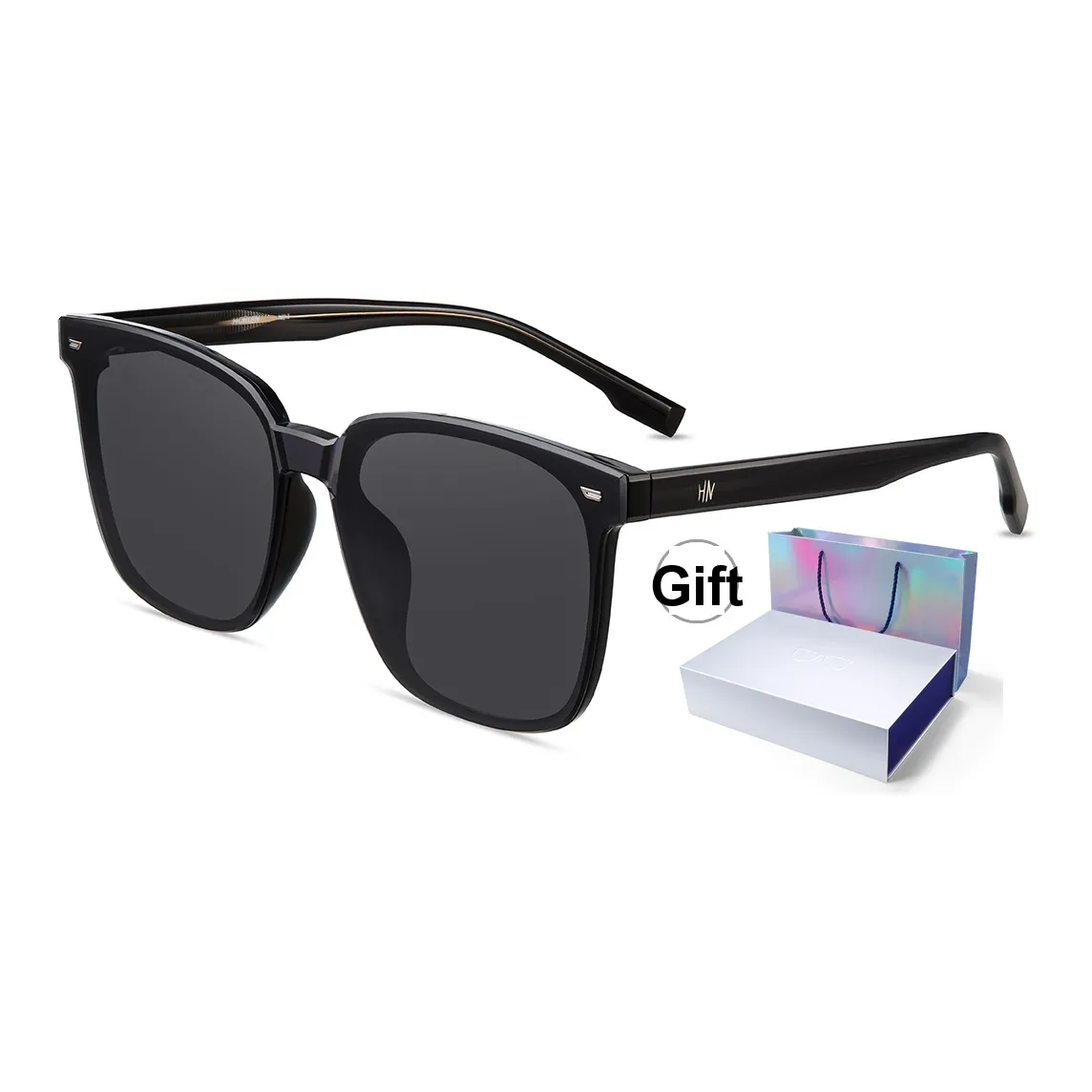 HORIEN Квадратные солнцезащитные очки унисекс