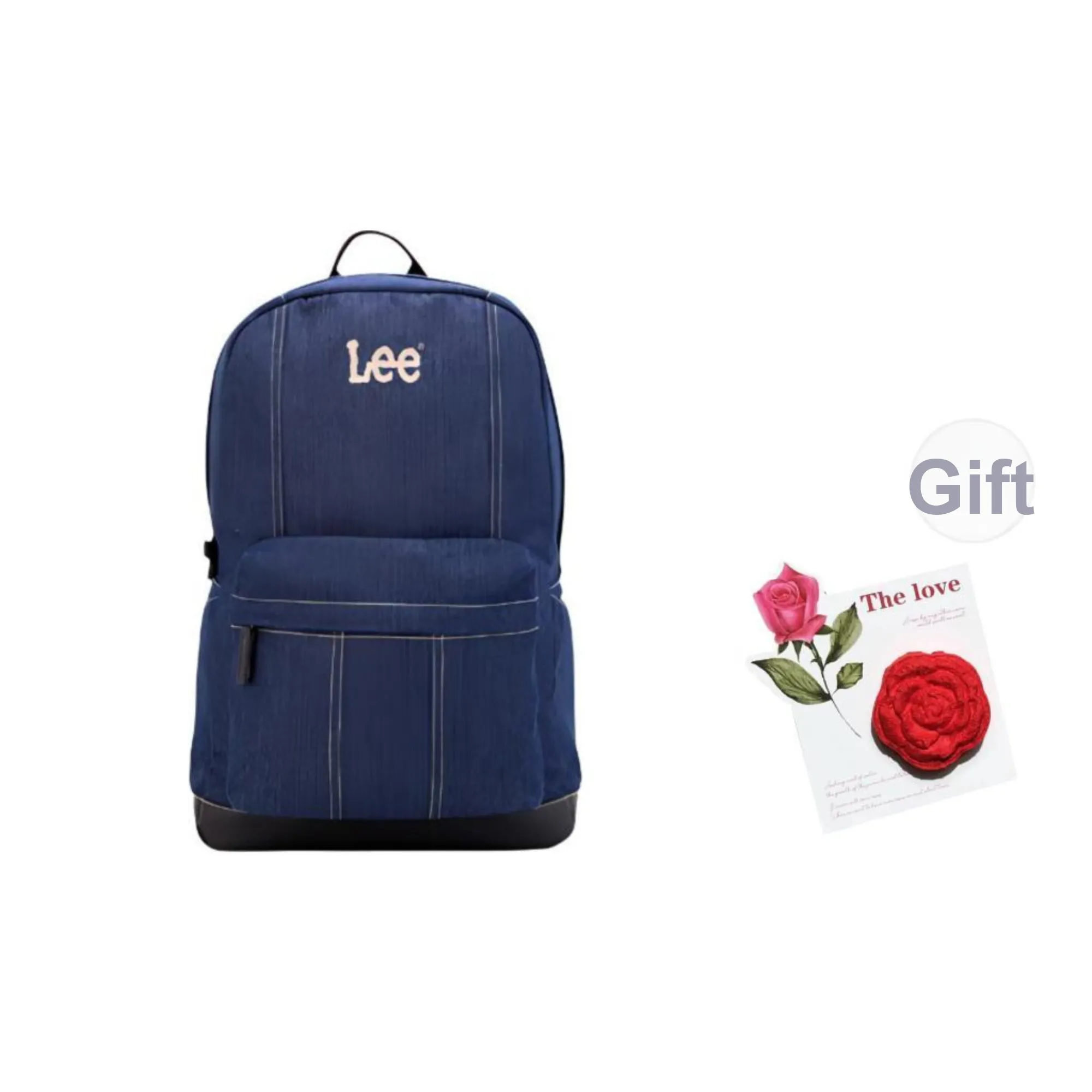 Lee Oxford Laptop Bag Backpack Regular Unisex Denim Dark Blue