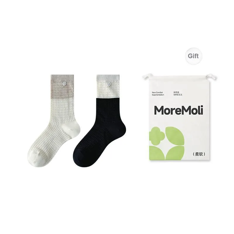 Moremoli Mid Calf Socks Women's Shopping Bag 2 Pack-5