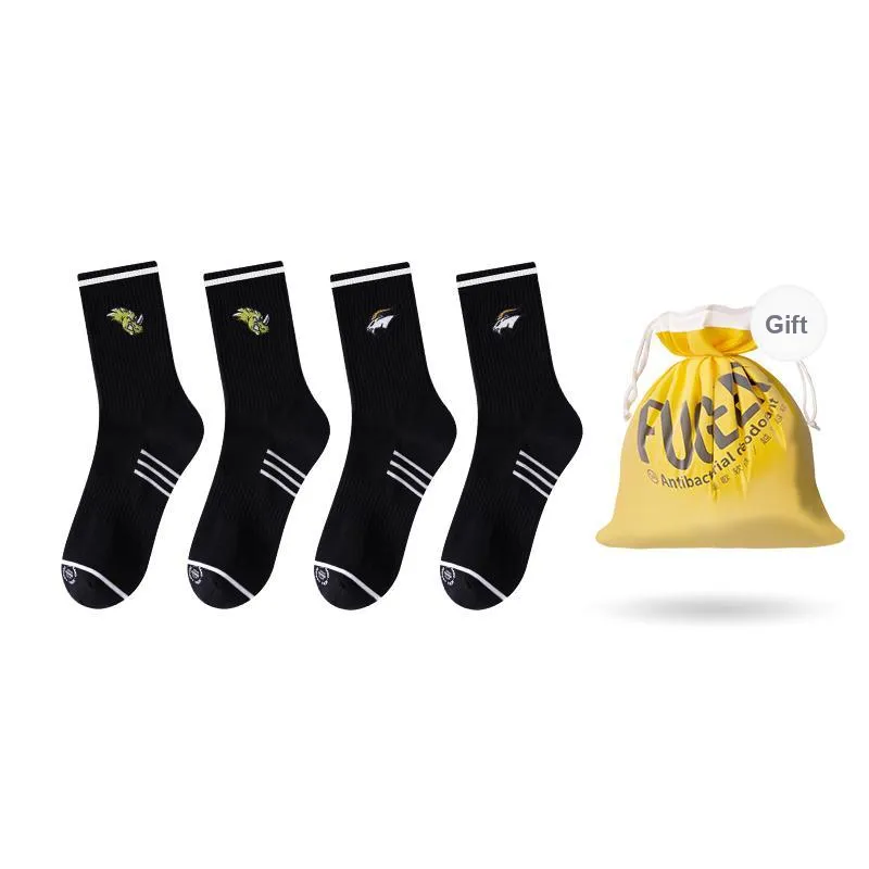 FUGEER Mid-Calf Socks Men's 4 Pack-15