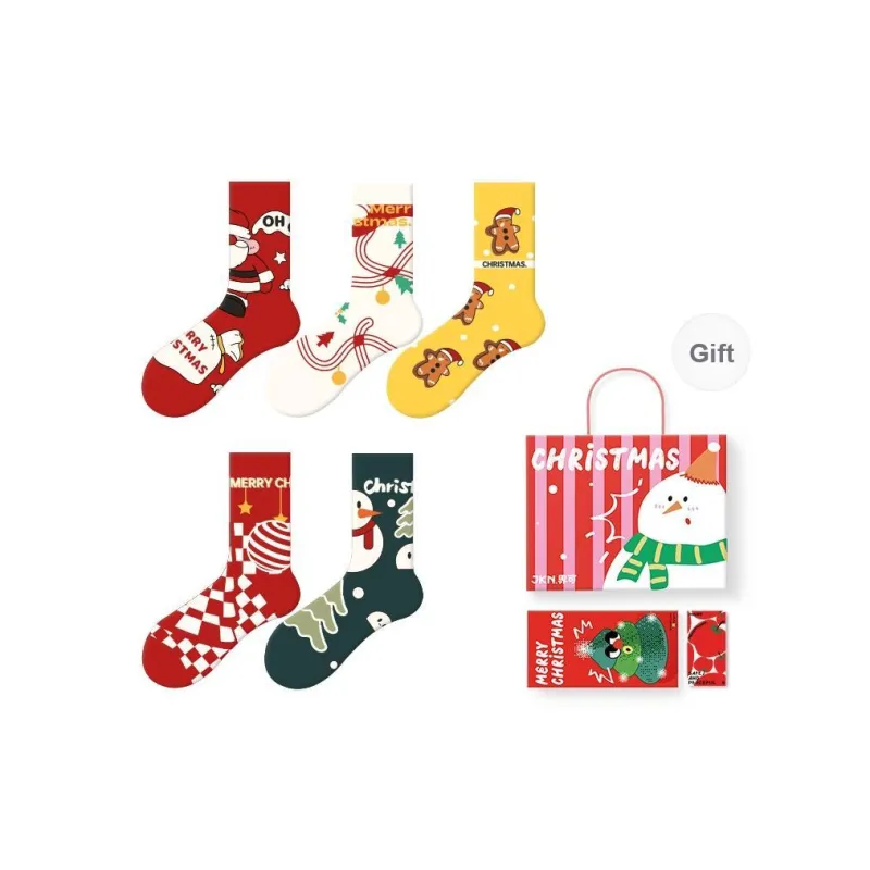 JKN Mid Calf Socks Unisex 5 Pack-4