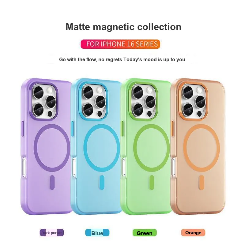 Record Star PC Material Ultra Rough Magnetic Phone Cases Compatibility IPhone16ProMa Girlish Business Formal Style-3