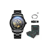 Black Case Black Dial Steel Band
