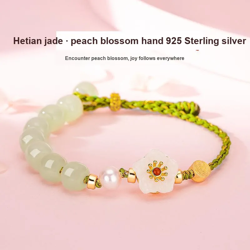 Long Fu Hetian Jade Bracelets White Jade/Pale Greenish White Jade Women's-1