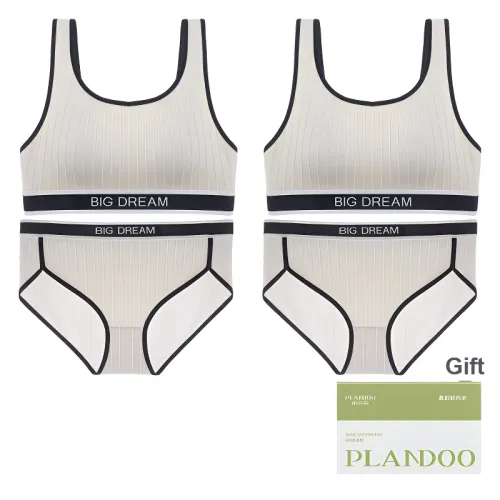 PLANDOO Underwear Set Women's Shopping Bag 2 Pack