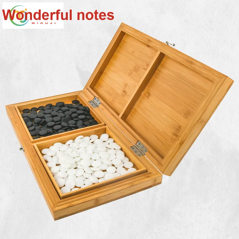 Miao Ji Go Five In A Row Set Foldable Camphor Wood Go Board Beginner's Jade Like Go Stones MJ8221 Board Games-5