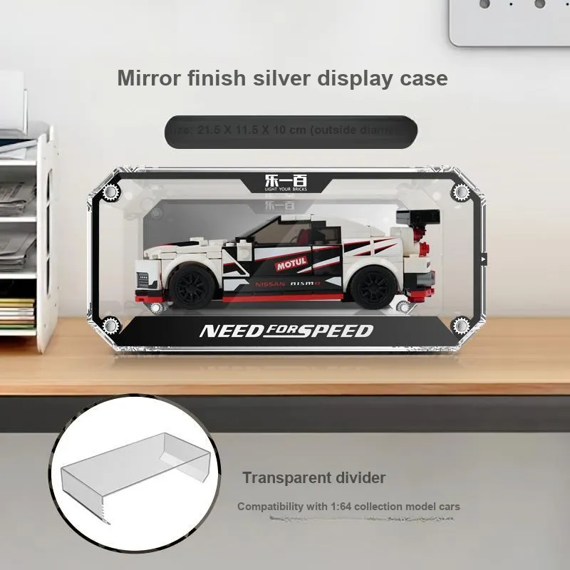 LIGHT YOUR BRICKS Compatibility Building Block SPEED Collection And Alloy Car Model Display Case Model Accessories-14