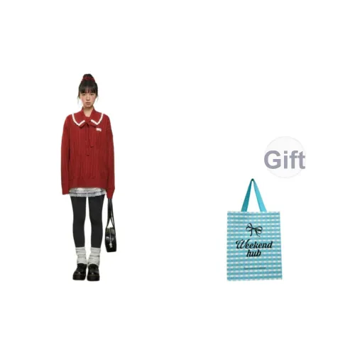 WEEKEND HUB Красный Женский Трикотаж