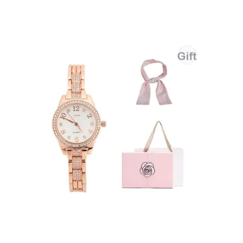 NANGL Кварцевый механизм сплав ремешок женские часы белый циферблат