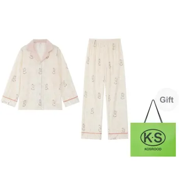 Kosrood Pajama Set Women's Cream Apricot