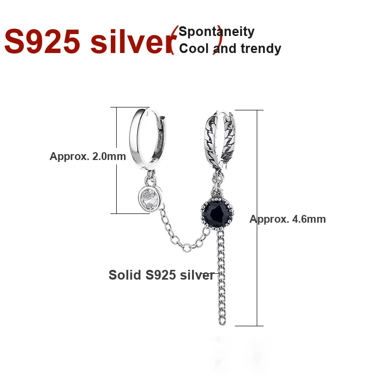 ETAHLOVE S925 Silver Earrings Unisex Date Confession Gift For Boyfriend/Girlfriend Birthday Surprise Anniversary-5