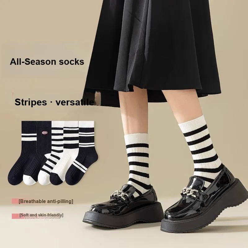 Mulong Family Mid Calf Socks Women's 5 Pack-2