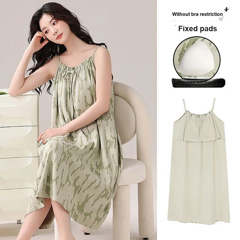 DanceBees Nightgown Women's Light Green-1