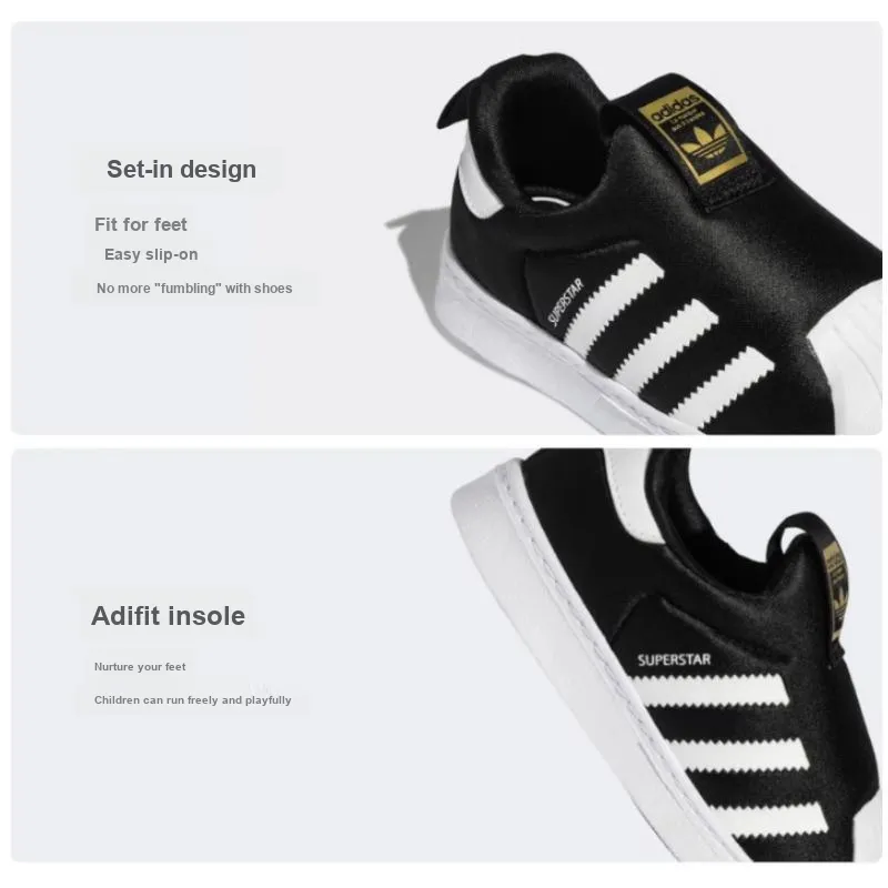 Adidas Superstar 360 Core Black Cloud White Gold Metallic PS-1