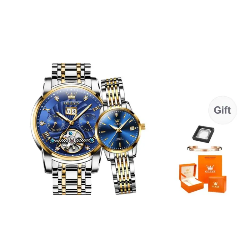 OLEVS Mechanical Movement Watch Unisex Black Dial-8