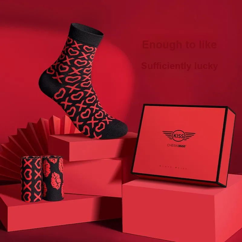 Cheekkiss Mid Calf Socks Unisex Box 4 Pack-7