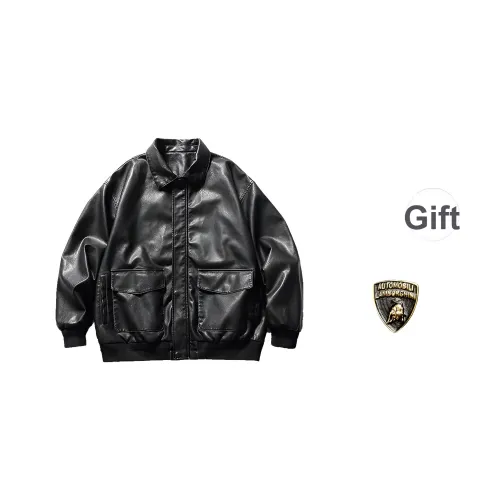 AUTOMOBILI LAMBORGHINI Кожаная куртка унисекс