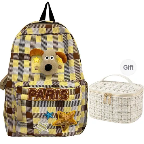 DCLOUD Nylon Fabric Backpack Women's Yellow