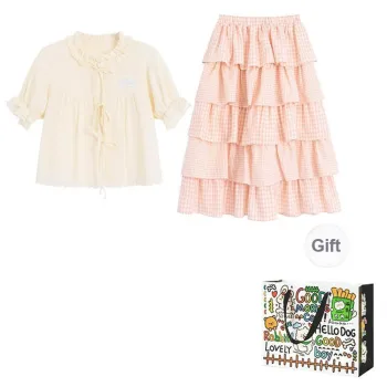 Dippanis Two Piece Skirt Sets Women's