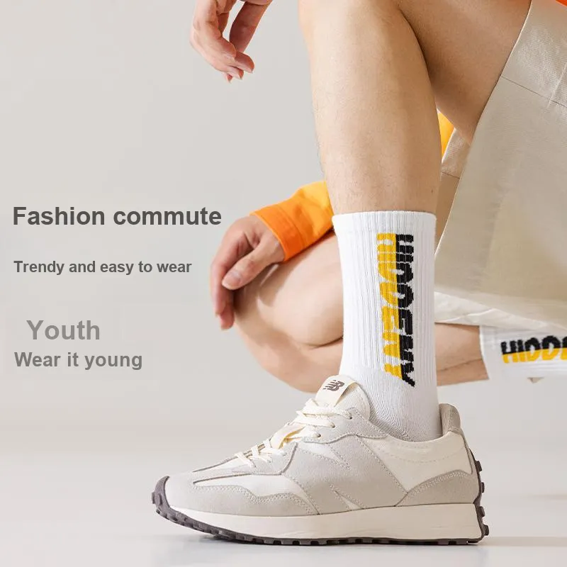 MIIOW Trend Party Series Mid Calf Socks Men's Shopping Bag 5 Pack-2