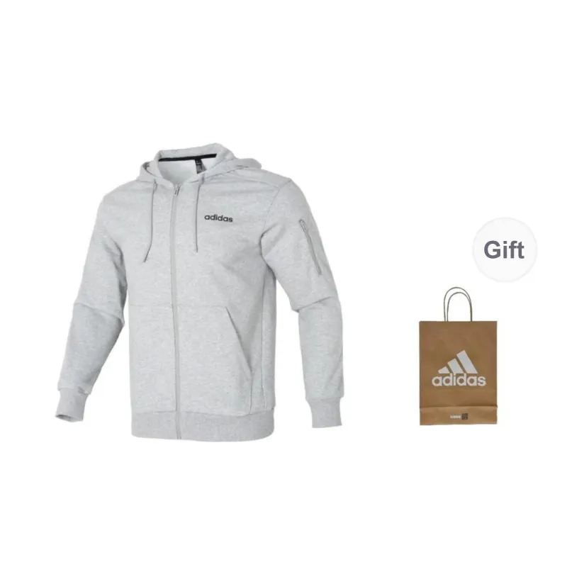 Adidas Sweatshirts Unisex Gray+Shopping Bag-4