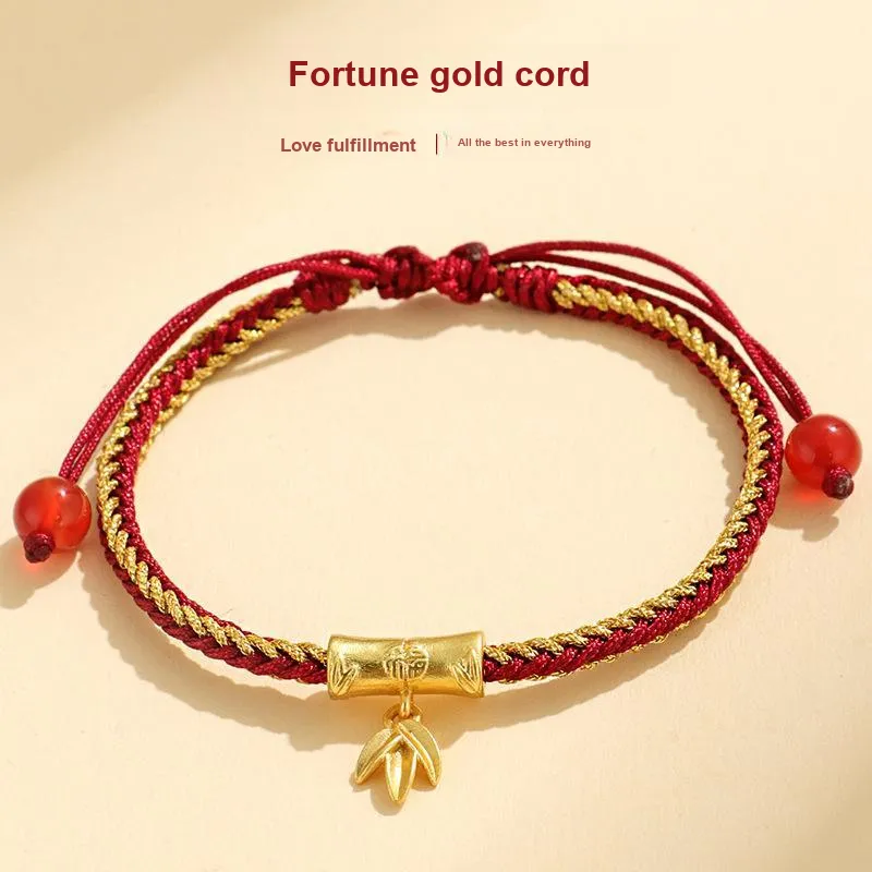 MAGICPOLE Copper, Fabric Rope Bracelets Unisex Black/Red-4