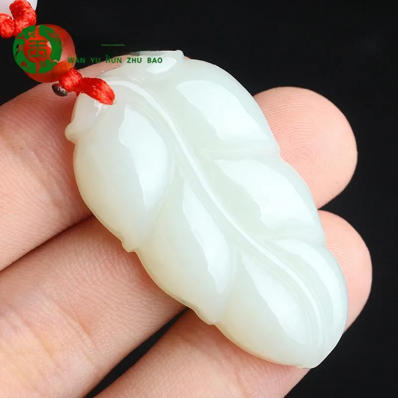 WANYUHUN Hetian Jade Pendants White Jade Unisex-1