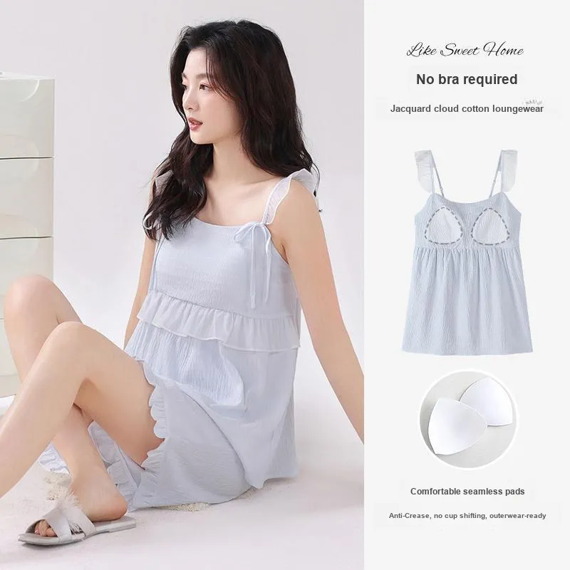 FENTENGCARE Pajama Set Women's Light Blue-5
