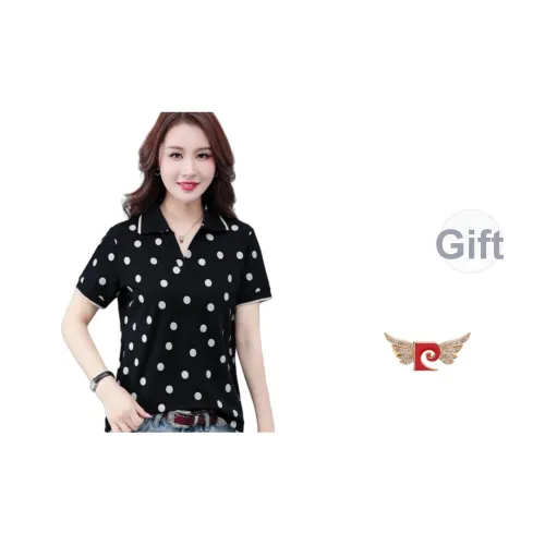 PIERRE CARDIN Черные Женские T-рубашки