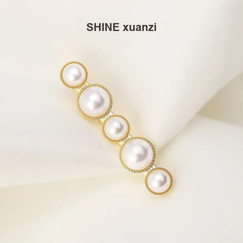 SHINE Alloy, Shell Pearl Hair Clips Women's-1