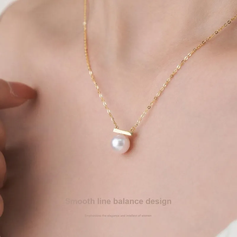 ME LUXE Pearl Pendant, Minimalist Style, Elegant Women's-1