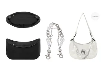 GUYI Metal Bag Straps Women's Silver