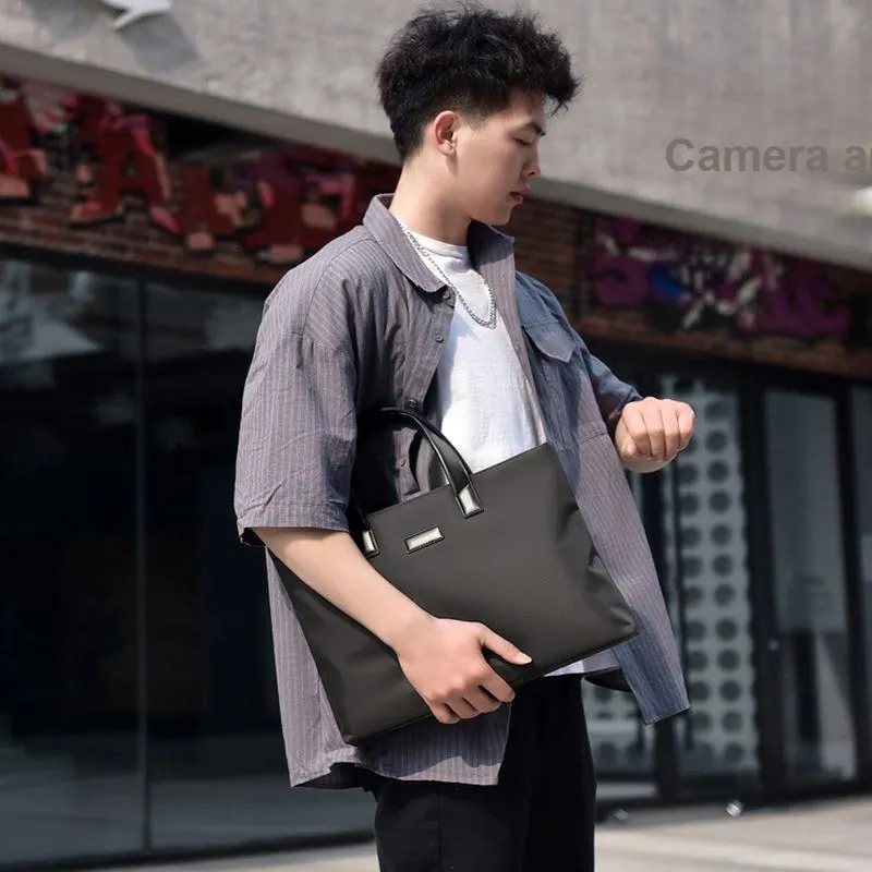 Yalu Nylon Handbag Unisex Black/Blue-1