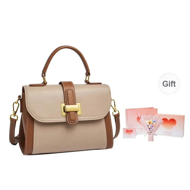 Marino Orlandi Cow Leather Genuine Leather Shoulder Bag Handbag Women's Brown-6