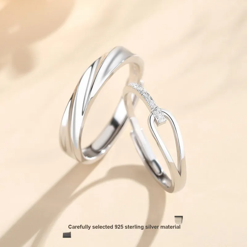Sanpowa 925 Sterling Silver Rings Unisex-1