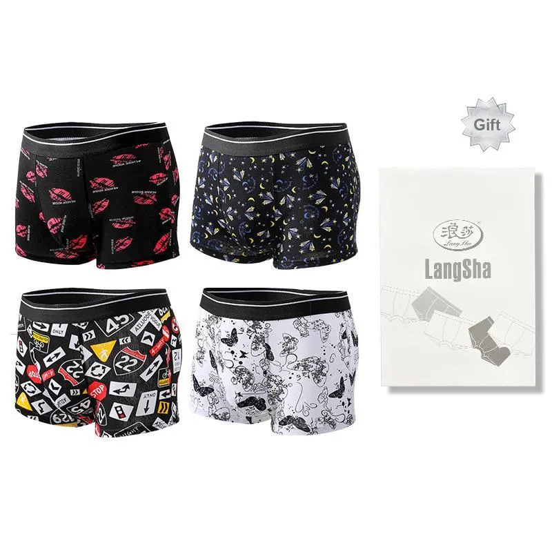 Lanza Boxer Shorts Men's 4 Pack Gift Box Set-24