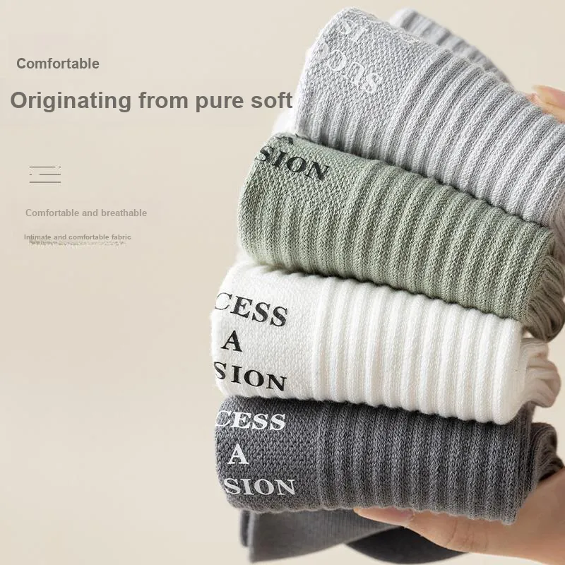 Lan Miao Mid Calf Socks Unisex 5 Pack-9