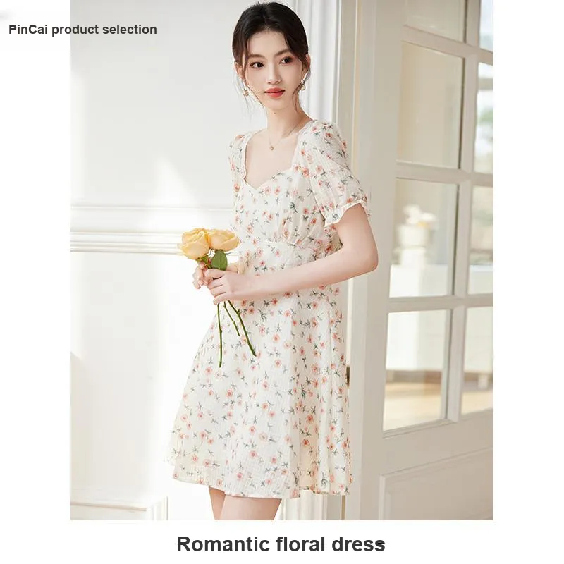 Taste The Color Short Sleeved Dress Women's Rose Floral-3