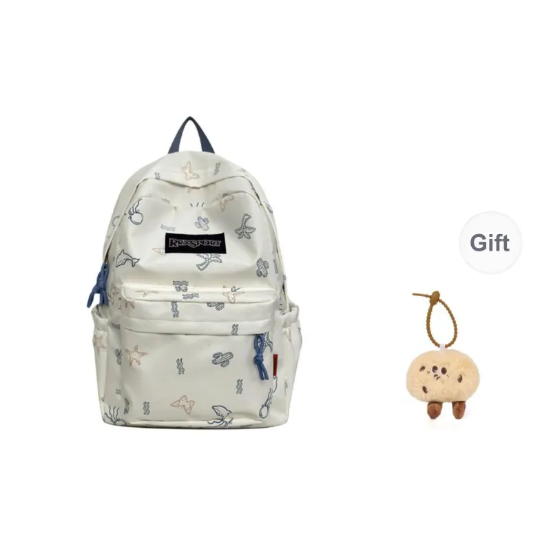 KAMLUI Nylon Backpacks Backpack Regular Unisex White/Black/Blue/Pink-0