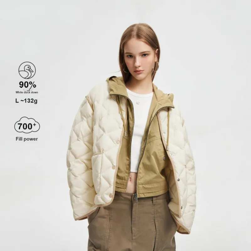 ONLY Down Jacket Women's Winter White-2