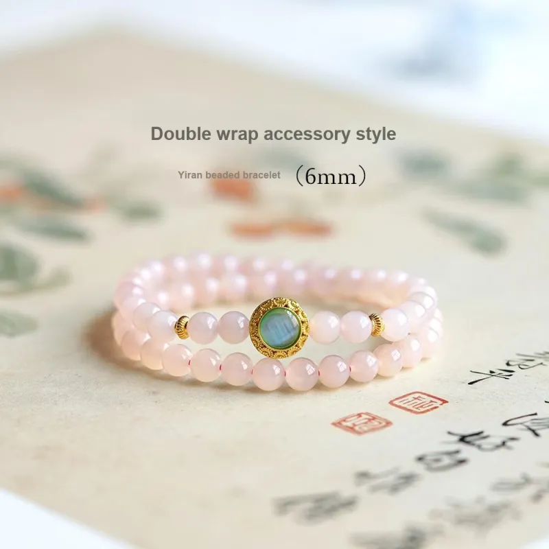 FANGYUANXIAOFU Hetian Jade Bracelets Dusty Pink Women's-1