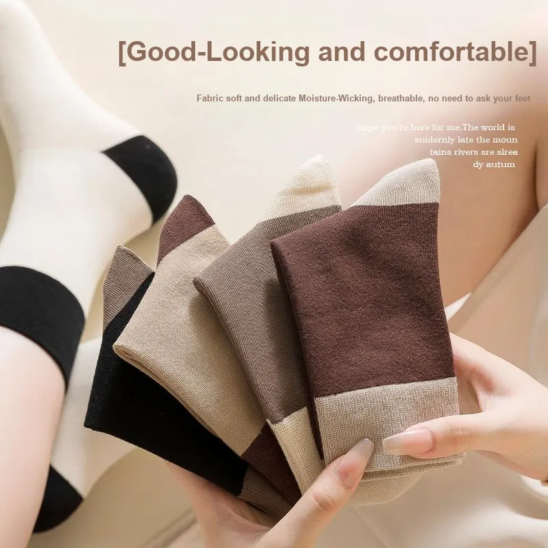 Cotton Gene Mid Calf Socks Women's 5 Pack-10