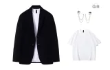 Black (Comes with Brooch+Short-Sleeved T-Shirt)