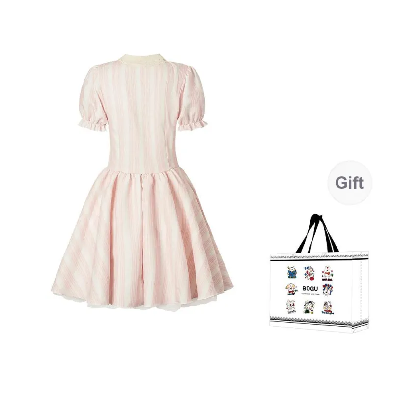 BDGU Short Sleeved Dress Women's Peach-1