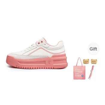 GONGJI Skateboard Shoes Women's Low Top Cherry Blossom Pink